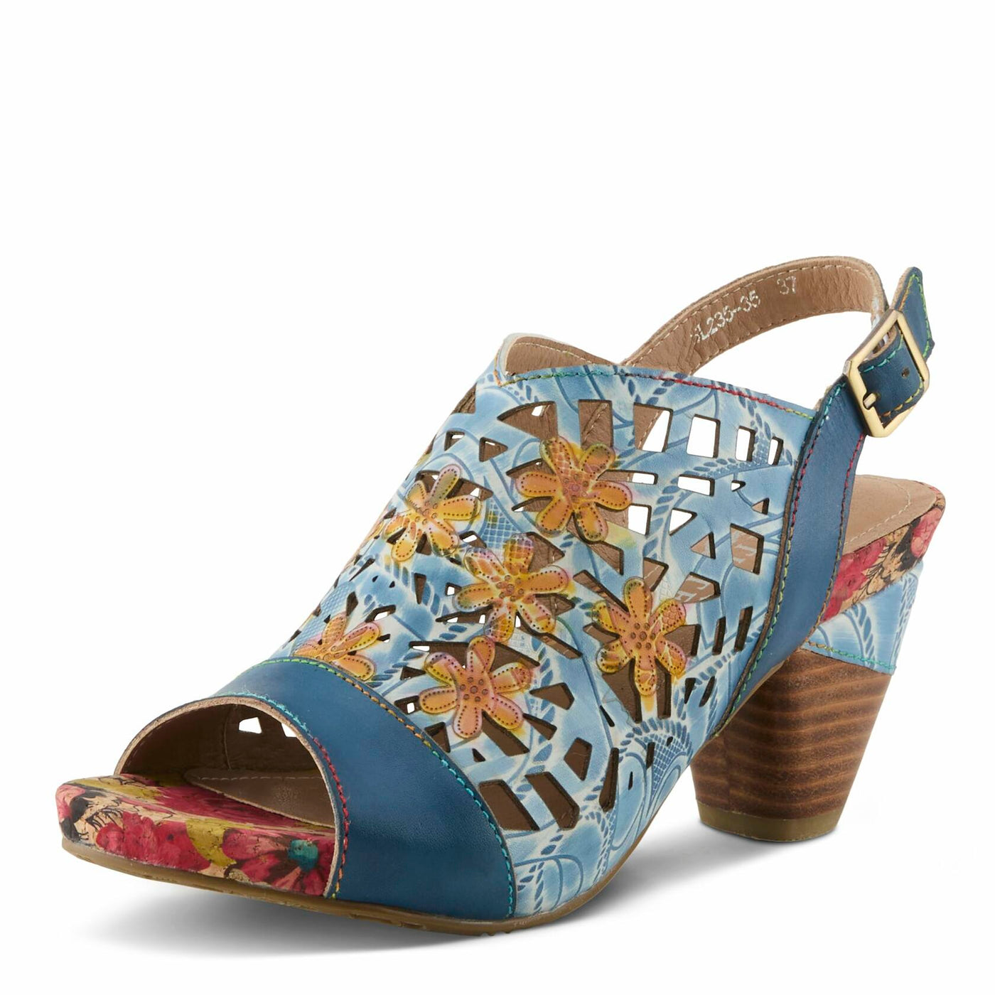 L'Artiste by Spring Step Women's Eclipsing Pump, Blue Multi, 7.5-8