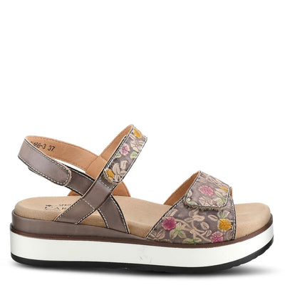 Spring Step L'Artiste Women's Clara Ankle Strap Sandal Grey Multi EU 37 / US 6.5-7