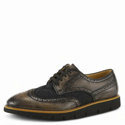 Spring Step L'Artiste Beaufort Oxford Shoes for Men - Leather Shoes with Lace-Up Closure - Mens Shoes for Casual Outdoor Walking - Black EU 45 / US 11.5