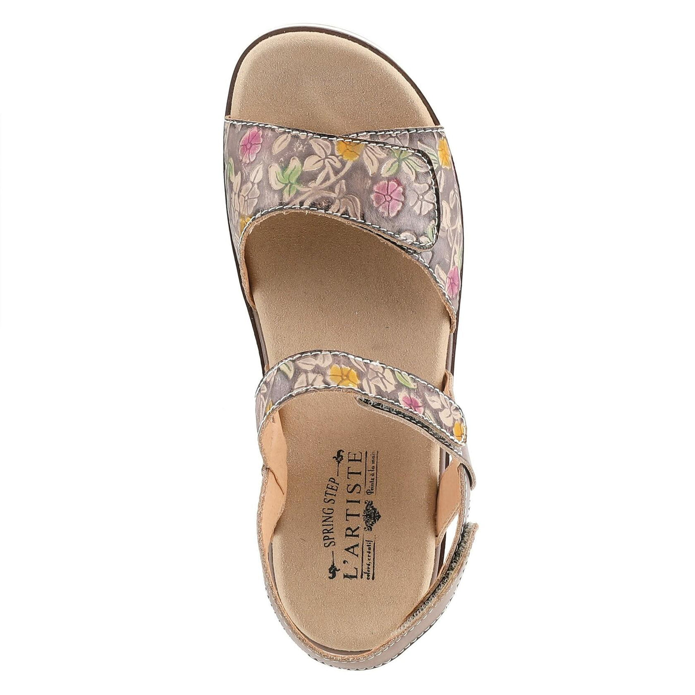 Spring Step L'Artiste Women's Clara Ankle Strap Sandal Grey Multi EU 37 / US 6.5-7