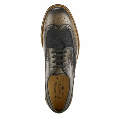 Spring Step L'Artiste Beaufort Oxford Shoes for Men - Leather Shoes with Lace-Up Closure - Mens Shoes for Casual Outdoor Walking - Black EU 40 / US 7-7.5