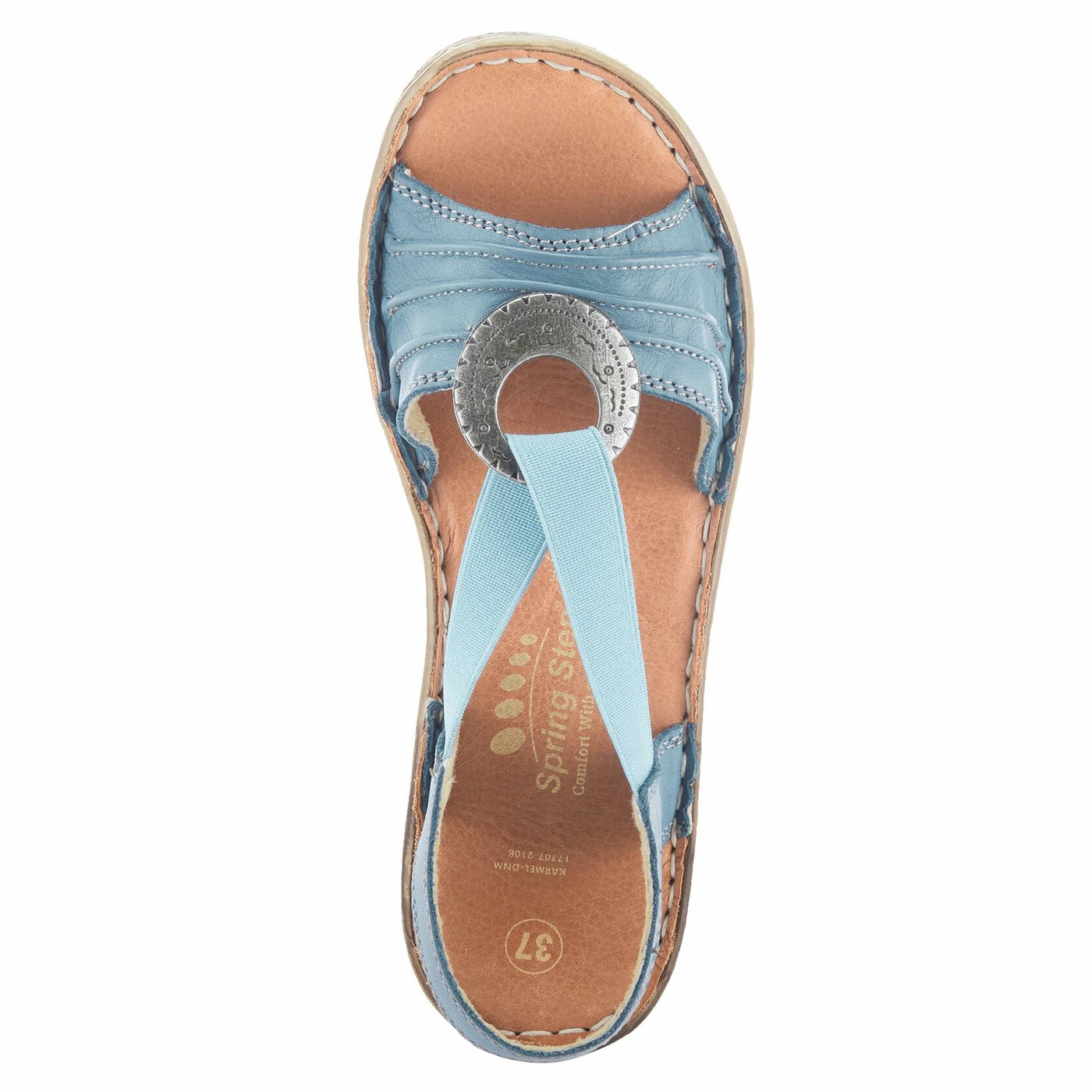 Spring Step KARMEL Sandal, Denim Blue, 36 Medium EU 5.5-6 US