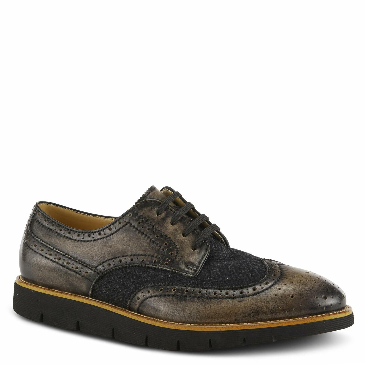 Spring Step L'Artiste Beaufort Oxford Shoes for Men - Leather Shoes with Lace-Up Closure - Mens Shoes for Casual Outdoor Walking - Black EU 45 / US 11.5