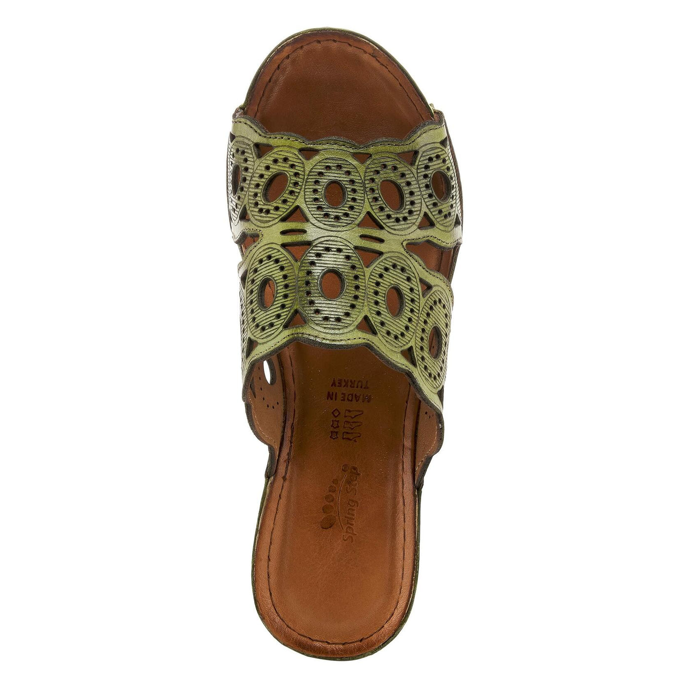 Spring Step Women's Labarnas Slide Sandal Green EU 38 / US 7.5-8