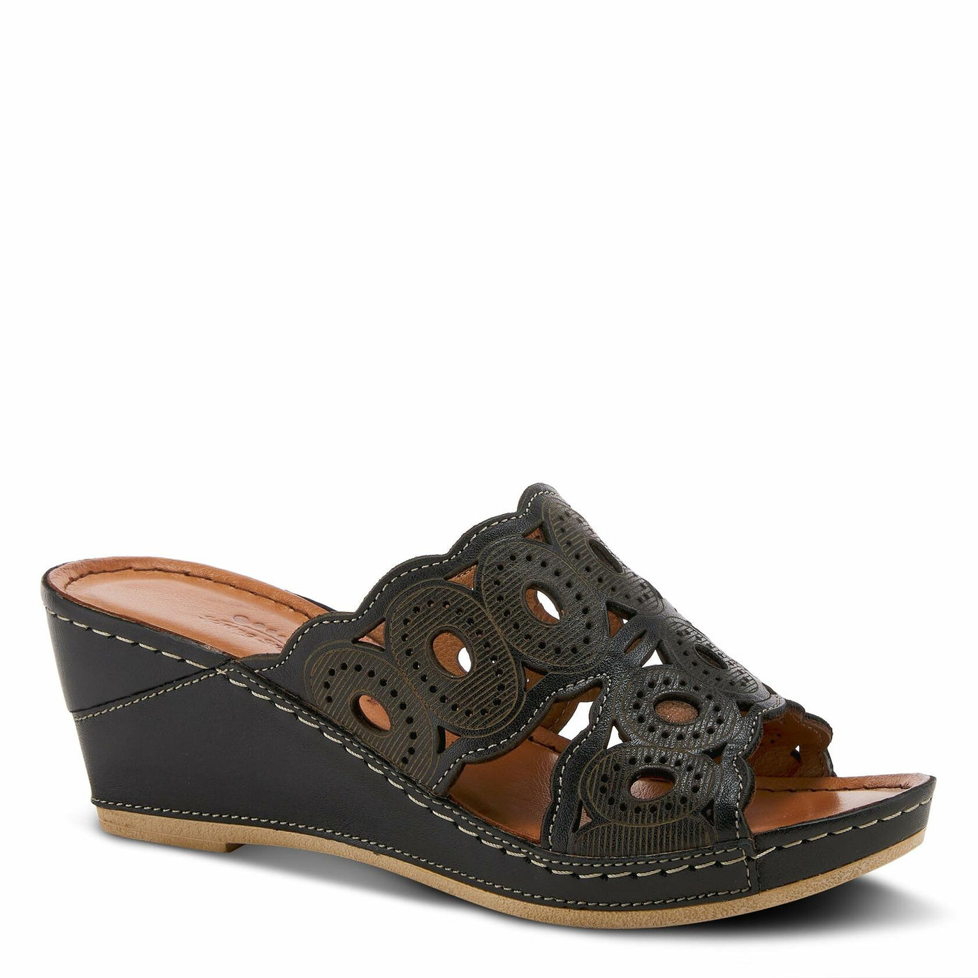 Spring Step Women's Labarnas Slide Sandal Black EU 41 / US 9.5-10