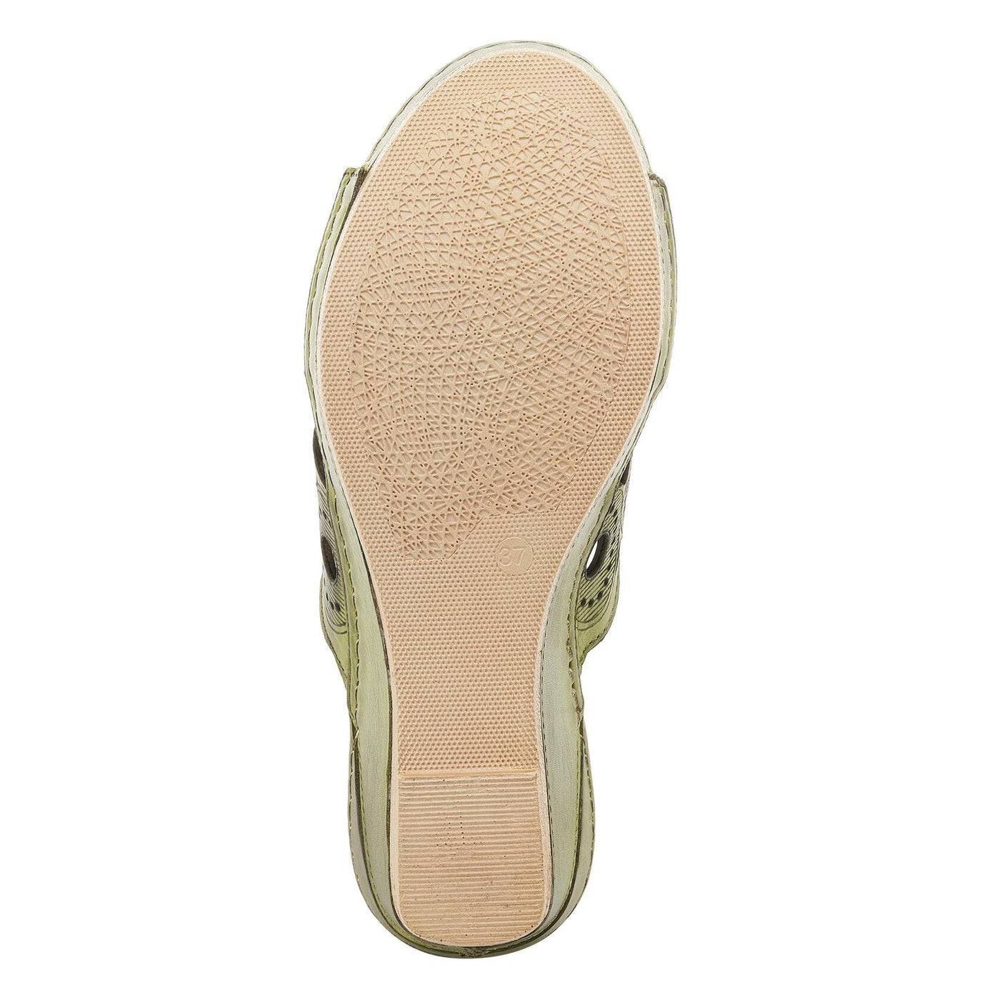 Spring Step Women's Labarnas Slide Sandal Green EU 38 / US 7.5-8