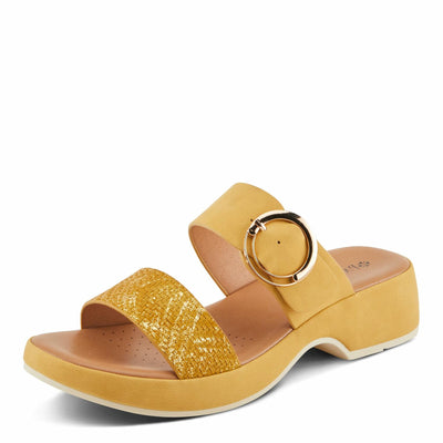 PATRIZIA Women's FENNA Two-Strap Platform Sandals Mustard EU 39 / US 8.5