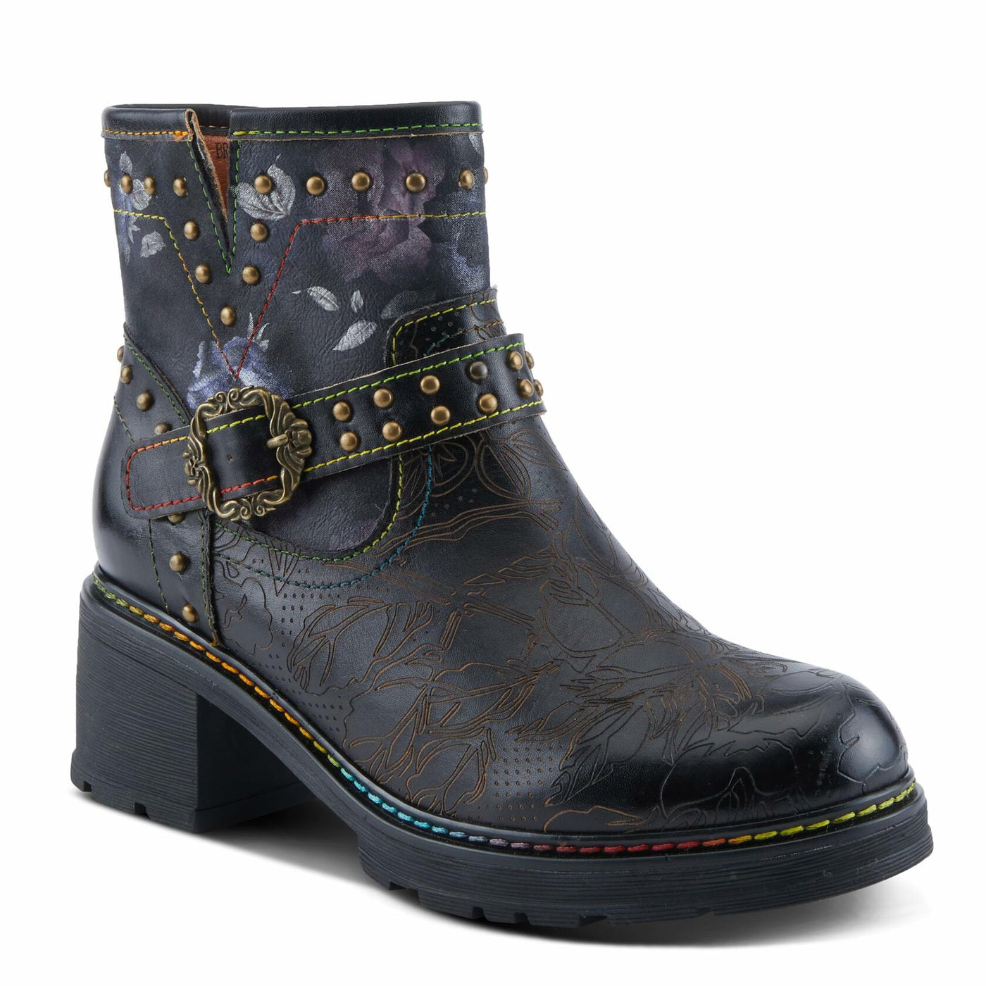 L'Artiste by Spring Step Women's Branchout Fashion Boot, Black Multi, 8.5