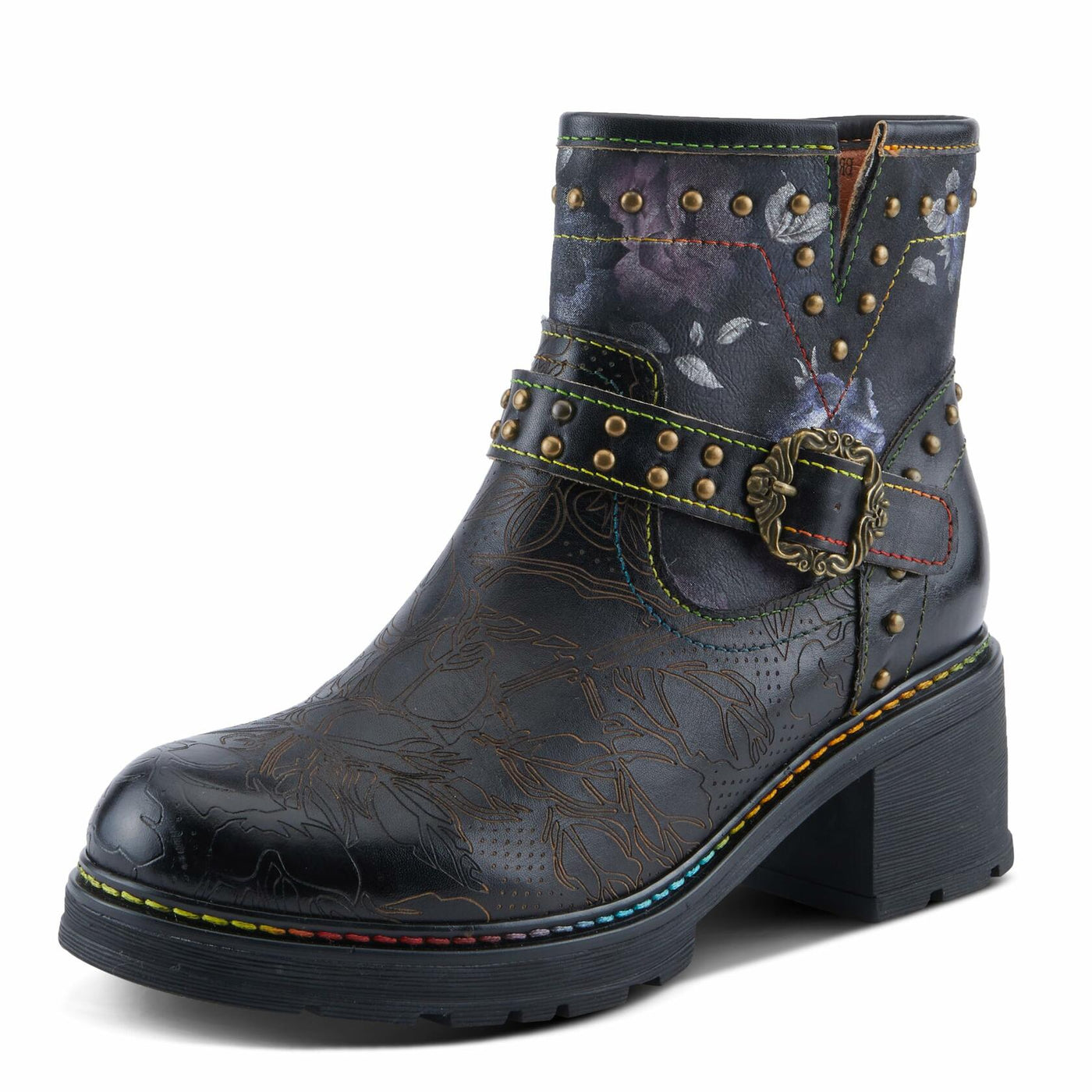 L'Artiste by Spring Step Women's Branchout Fashion Boot, Black Multi, 8.5