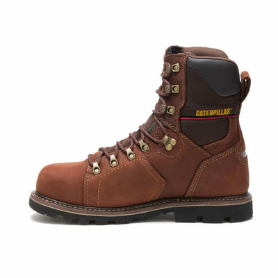 Cat Footwear Men's Alaska 2.0 8" WP TX ST Construction Boot, Walnut, 13