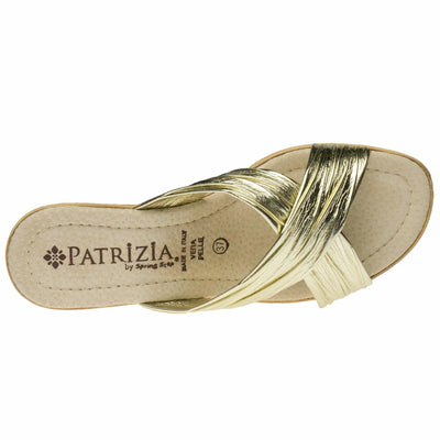 PATRIZIA Women's Marge Slide Sandal GOLD EU 41