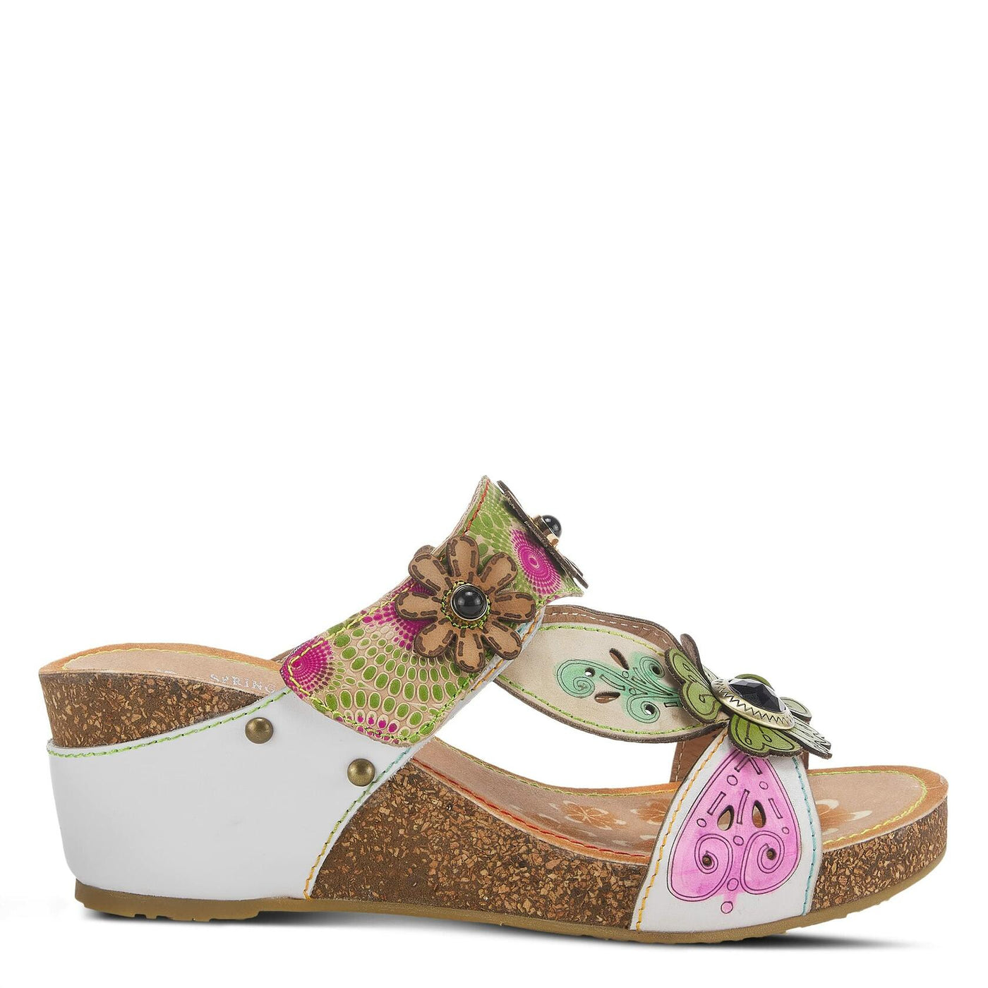 Spring Step L'Artiste Women's Adelanda Slide Sandal Orange Multi EU 35 / US 5