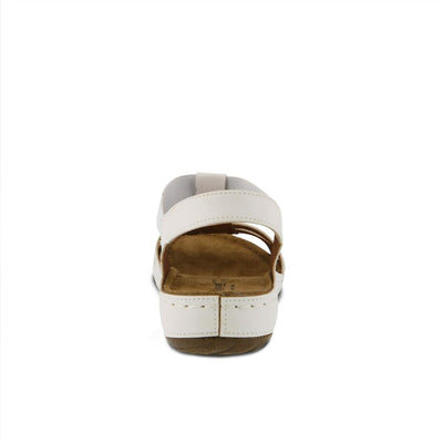 FLEXUS Women's ADEDE Sandal, White, 7.5-8