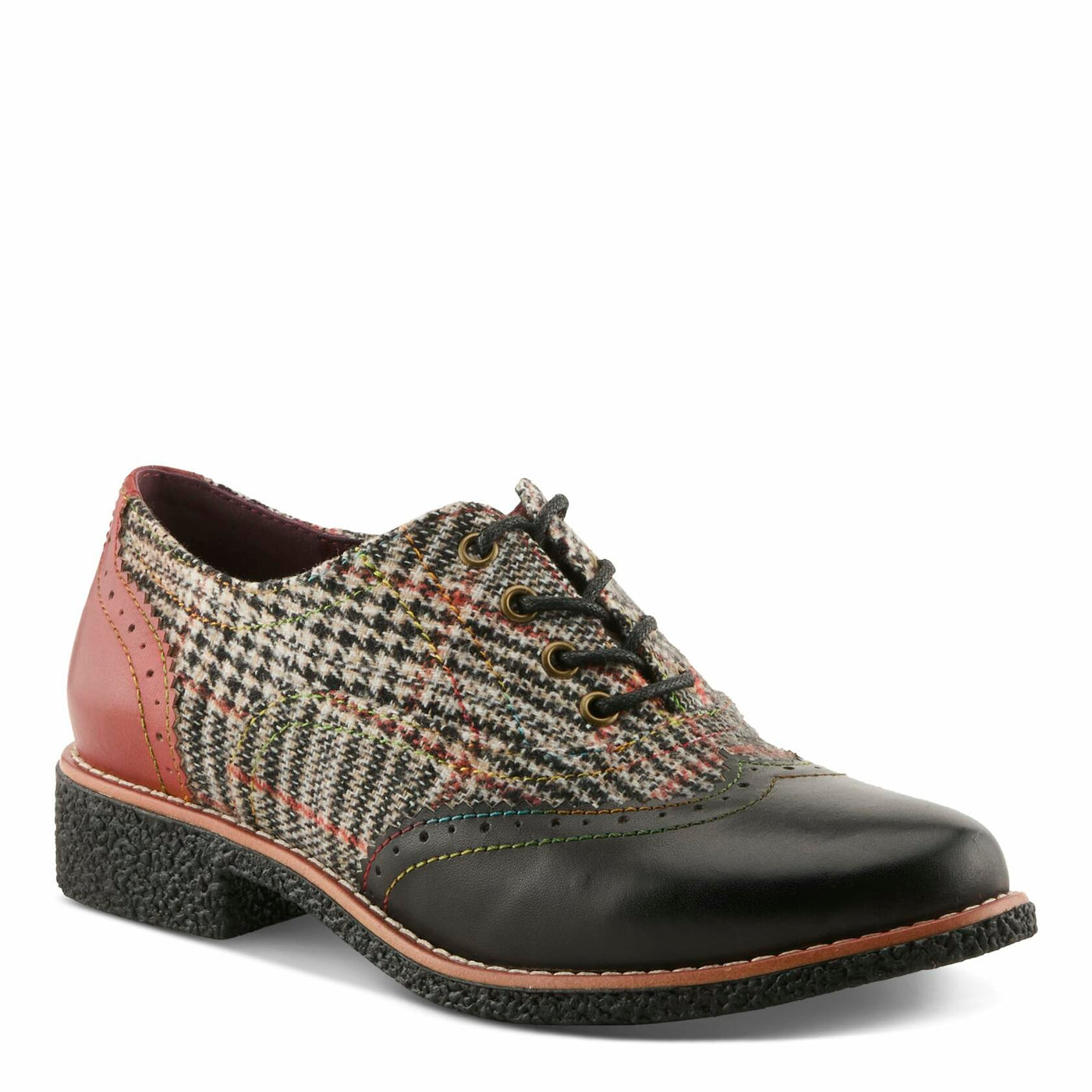 Spring Step L'Artiste Women's MUGGIASTI Oxford Flat, Black Multi, 5 M US