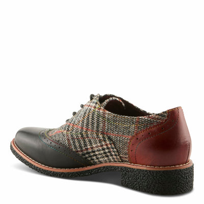 L’Artiste by Spring Step Women MUGGIASTI Oxford Flat, Black Multi, 7.5-8 M US