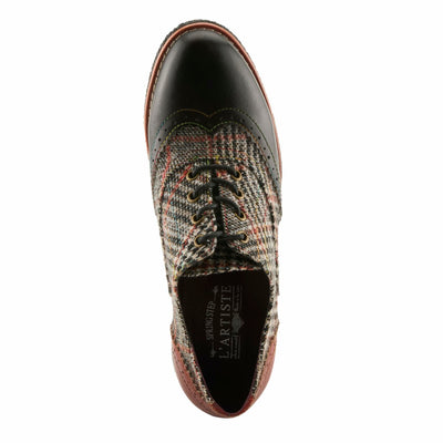 Spring Step L'Artiste Women's MUGGIASTI Oxford Flat, Black Multi, 5 M US