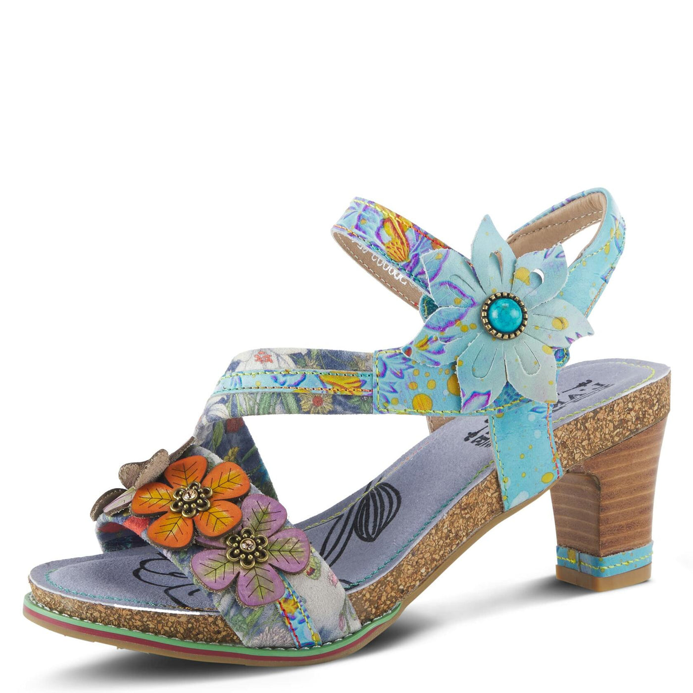 L'Artiste by Spring Step Chagell Blue Multi EU 39 (US Women's 8.5) M