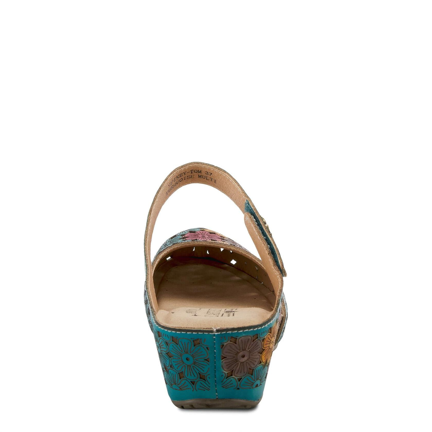 L'Artiste by Spring Step Spikey Turquoise Multi EU 38 (US Women's 7.5-8) M