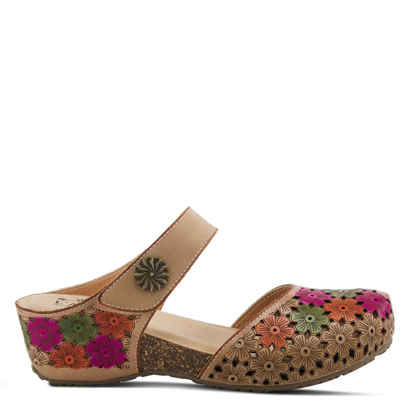 L'Artiste by Spring Step Spikey Beige Multi EU 38 (US Women's 7.5-8) M