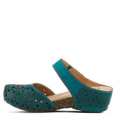 L'Artiste by Spring Step Spikey Turquoise Multi EU 38 (US Women's 7.5-8) M