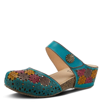 L'Artiste by Spring Step Spikey Turquoise Multi EU 38 (US Women's 7.5-8) M