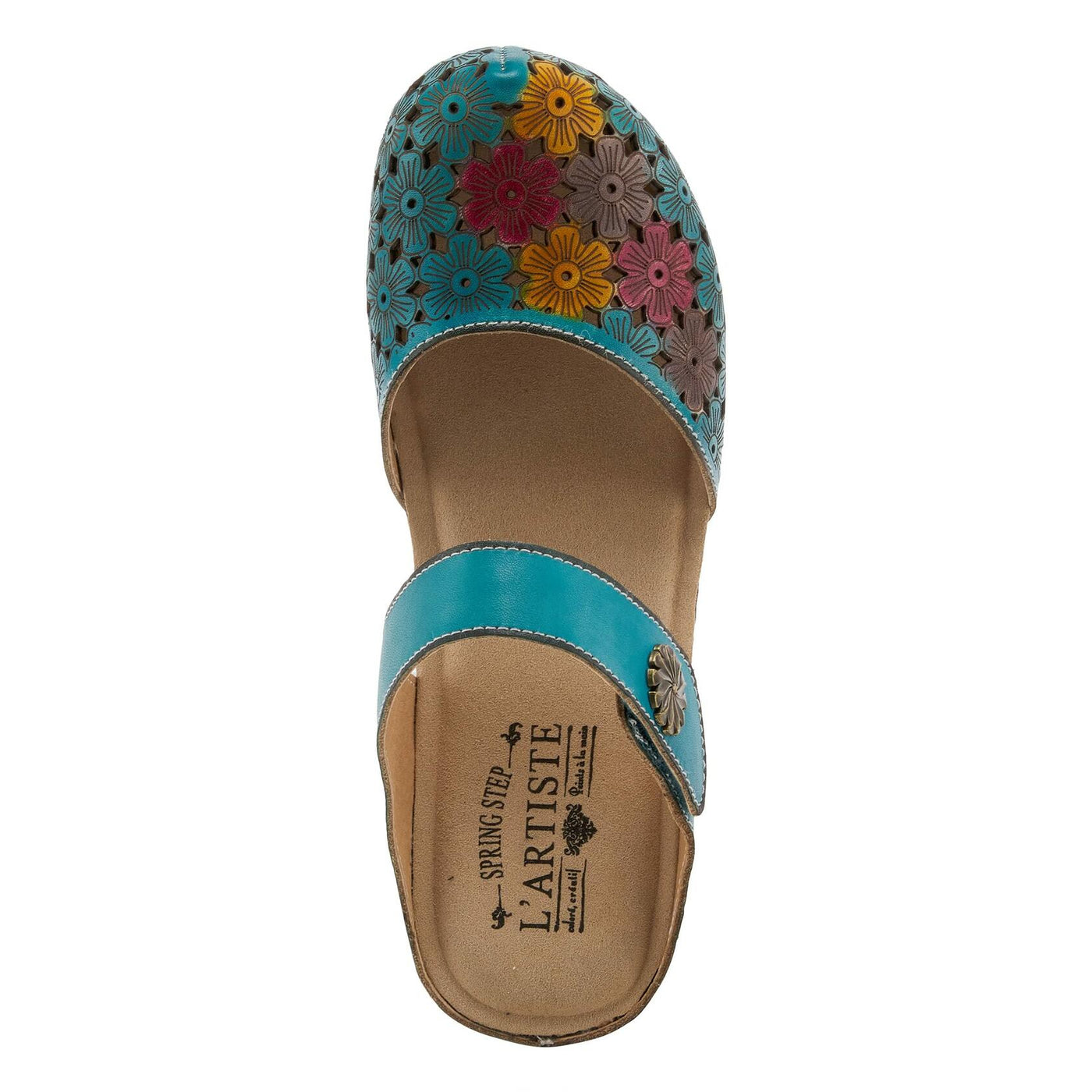 L'Artiste by Spring Step Spikey Turquoise Multi EU 38 (US Women's 7.5-8) M