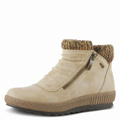 Spring Step Relife Cleora Boots for Women - Ladies Ankle Boots with Dual Full Length Zippers - Waterproof Womens Boots for Outdoor - Light Beige EU 37 / US 6.5-7