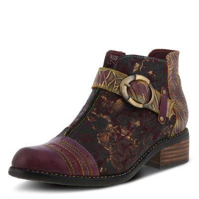 Spring Step L'Artiste Women's Georgiana Leather Combo Bootie Purple Multi EU 39 / US 8.5