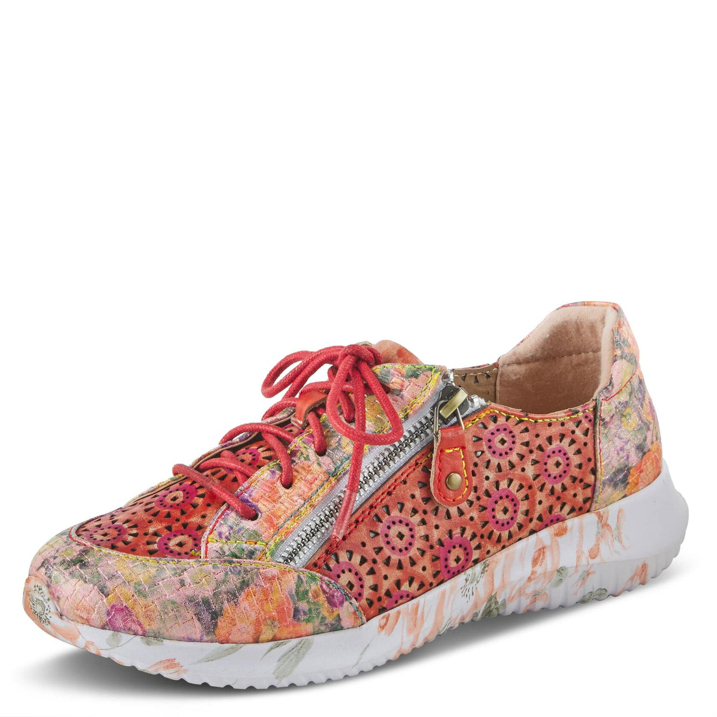 Spring Step L'Artiste Women's Jazzie Fashion Sneaker Red Multi EU 39 / US 8.5