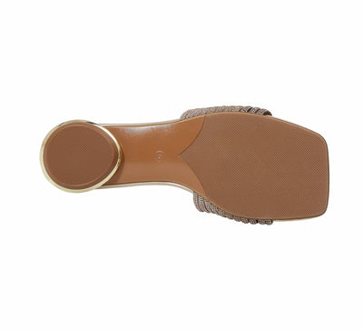 Lady Couture AMAZING Multi Color Straps Slide, Gold Multi, 7