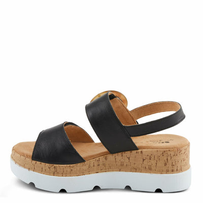 Spring Step Women's Abarah Sandal, Black, 5.5