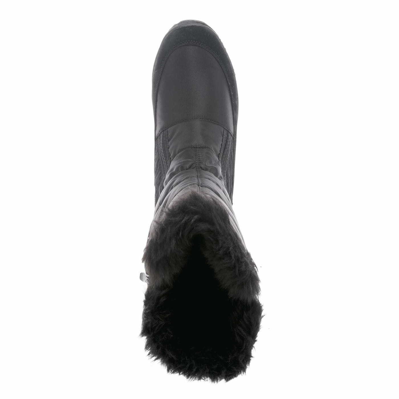 Spring Step Flexus Mireya Tall Boots for Women - Waterproof Nylon Women's Snow Boots - Faux Fur Winter Boots with Side Zipper - Black EU 39 / US 8.5