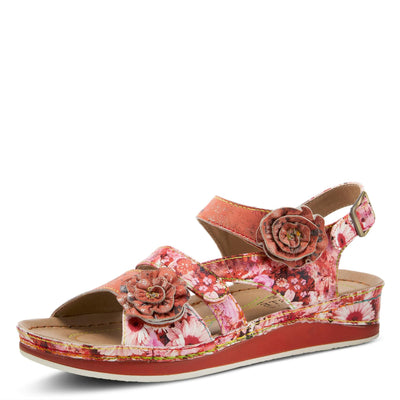 Spring Step L'Artiste Women's Joelina-Dazi Ankle Strap Sandal Red Multi EU 39 / US 8.5