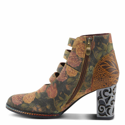 Spring Step L'Artiste Ivyisla Women's Versatile Shootie - Perfect with Leggings, Socks, or Barefoot, Chic & Comfortable Booties Tan Multi EU 38/ US 7.5-8