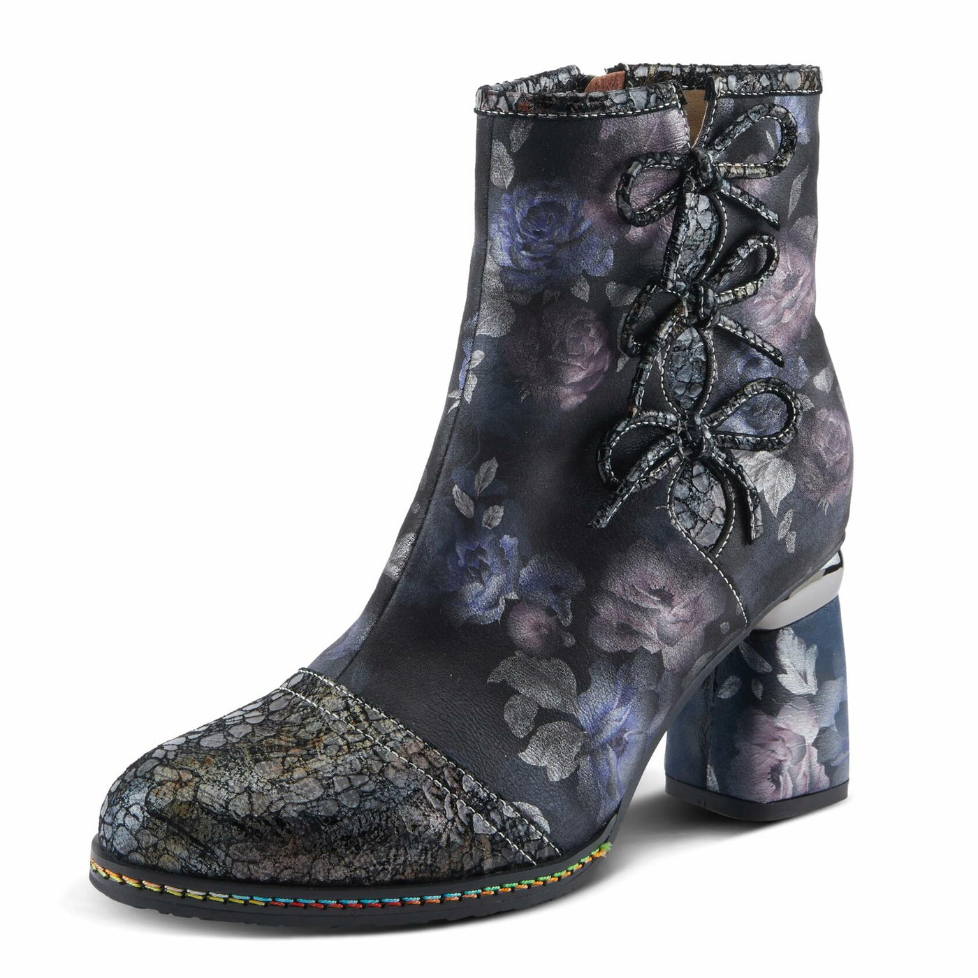 L'Artiste by Spring Step Women's Carre Fashion Boot, Black Multi, 9