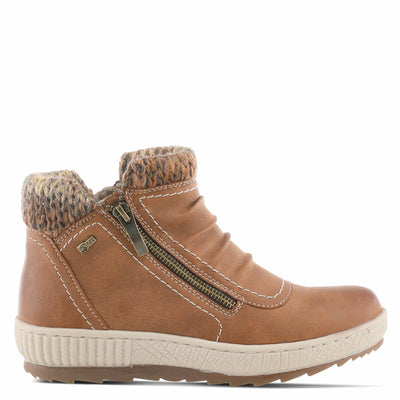 Spring Step Relife Cleora Boots for Women - Ladies Ankle Boots with Dual Full Length Zippers - Waterproof Womens Boots for Outdoor - Brown EU 42 / US 10.5-11