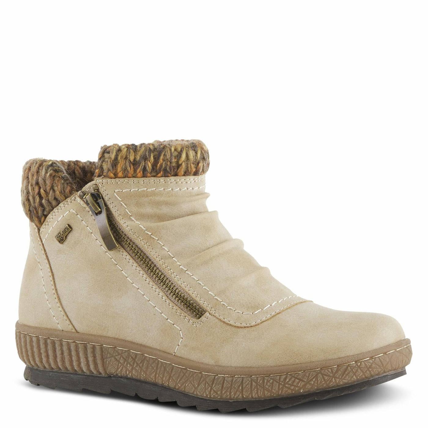 Spring Step Relife Cleora Boots for Women - Ladies Ankle Boots with Dual Full Length Zippers - Waterproof Womens Boots for Outdoor - Light Beige EU 39 / US 8.5