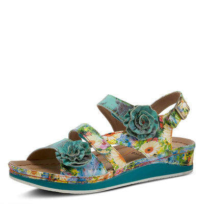 Spring Step L'Artiste Women's Joelina-Dazi Ankle Strap Sandal Turquoise Multi EU 41 / US 9.5-10