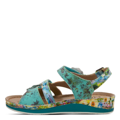 Spring Step L'Artiste Women's Joelina-Dazi Ankle Strap Sandal Turquoise Multi EU 41 / US 9.5-10