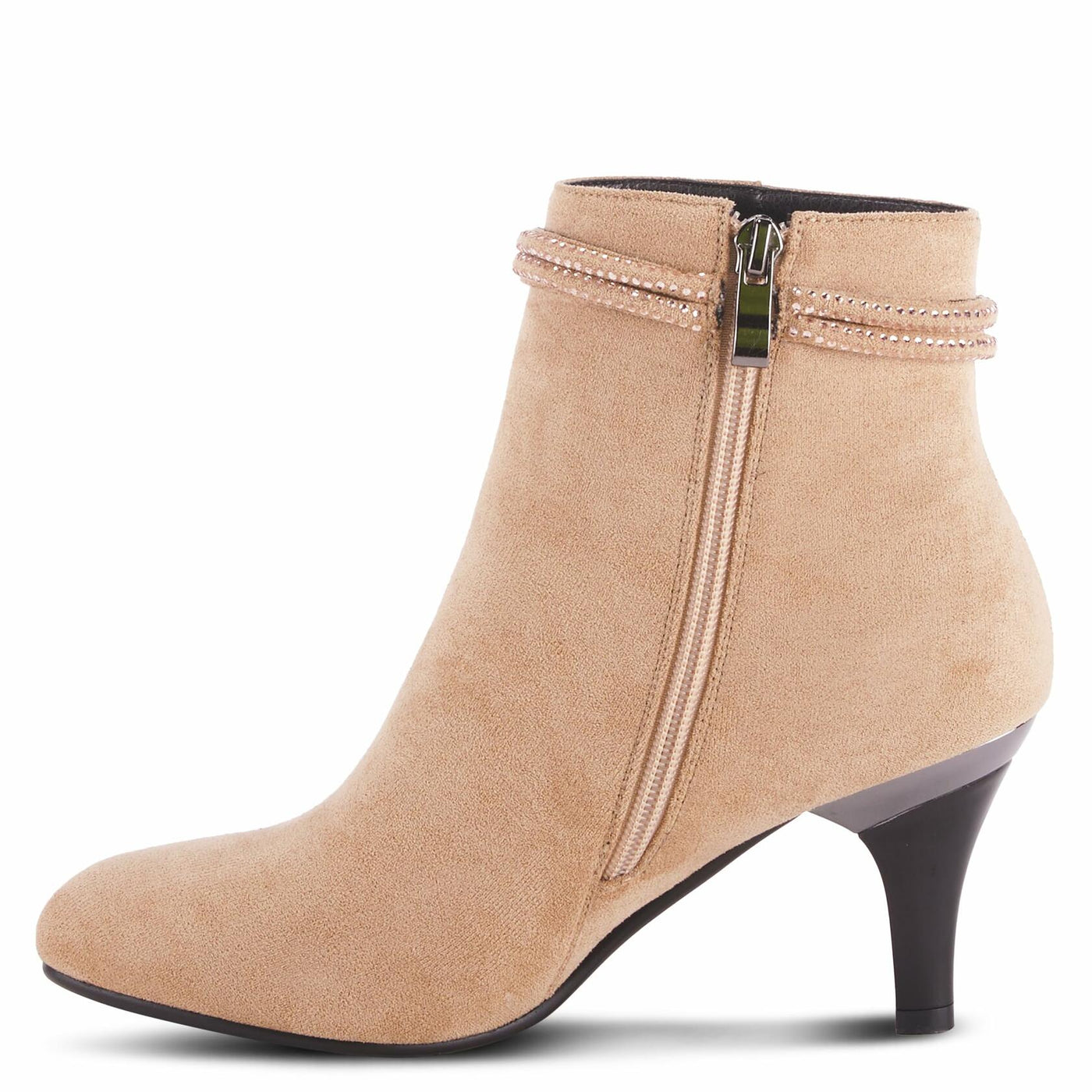 PATRIZIA Women's Kitten Microsuede Heeled Bootie Light Grey EU 36 / US 5.5-6