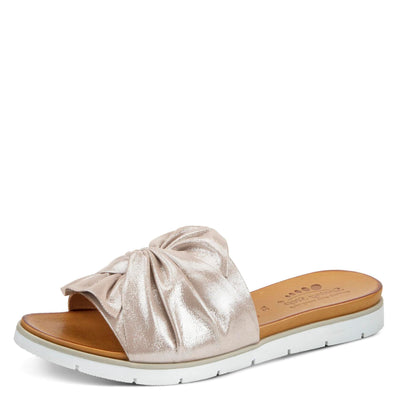 Spring Step Women's Lavona Slide Sandal Silver EU 38 / US 7.5-8