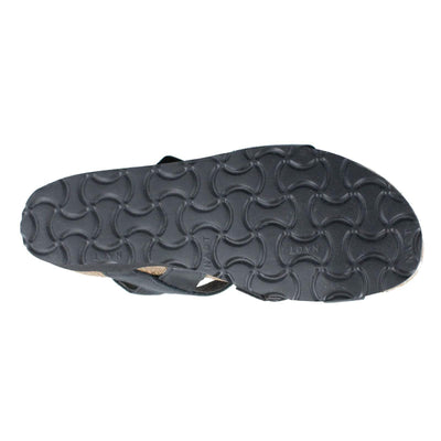 NAOT Women Krista Backstrap Sandal Black Matte Lthr/Black w/Silver Rivets 10-10.5 N US