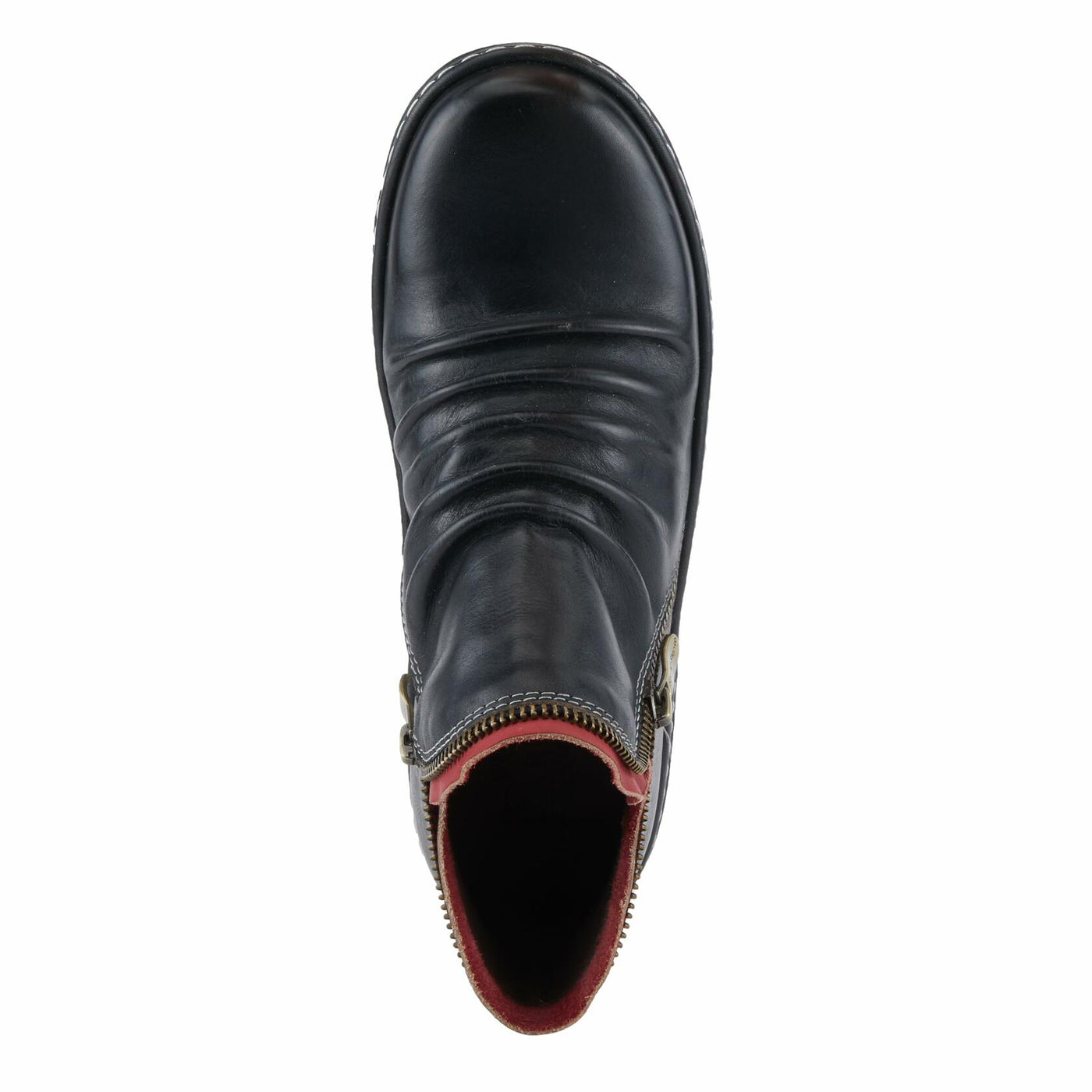 Spring Step L'Artiste Chesapeake Women's Floral Bootie - Painted Flowers, Burnished Leather, Bohemian Style Black EU 41 / US 9.5-10