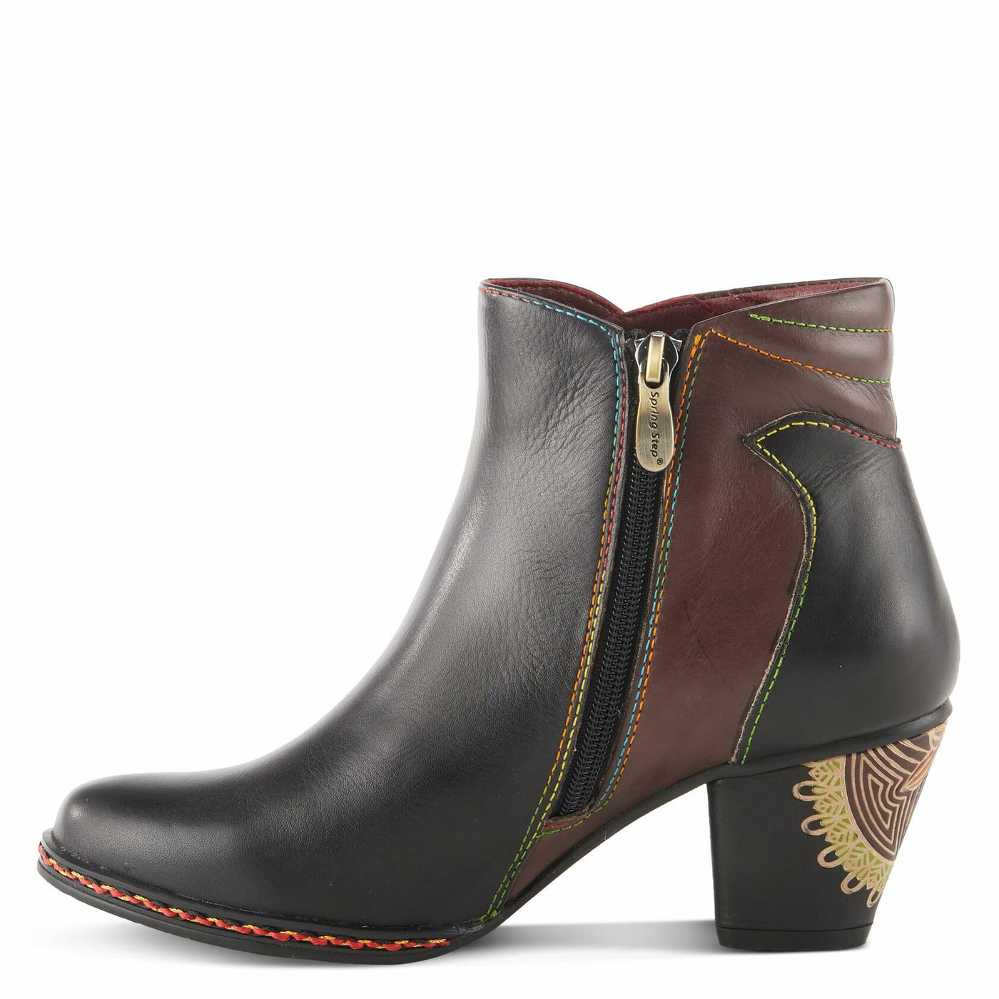 Spring Step L`Artiste Women's Zamihi Leather Bootie Black EU 43 / US 11.5-12