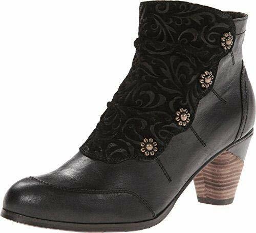 SPRING STEP L'ARTISTE Women's Belgard Ankle Bootie, Black, 40 EU/9 M US