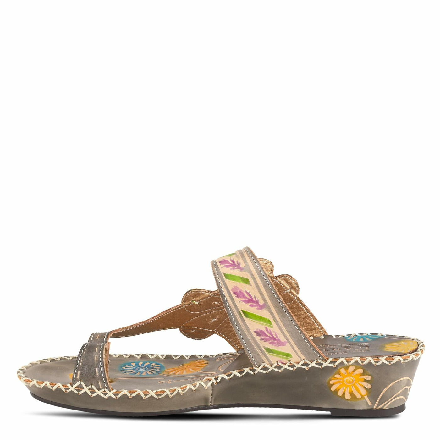 Spring Step L`Artiste Women's Santorini Slide Sandal Gray EU 35 / US 5