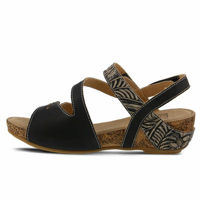 L'ARTISTE Spring Step Women's Quilana Ankle Strap Sandal Black EU 37 / US 6.5-7