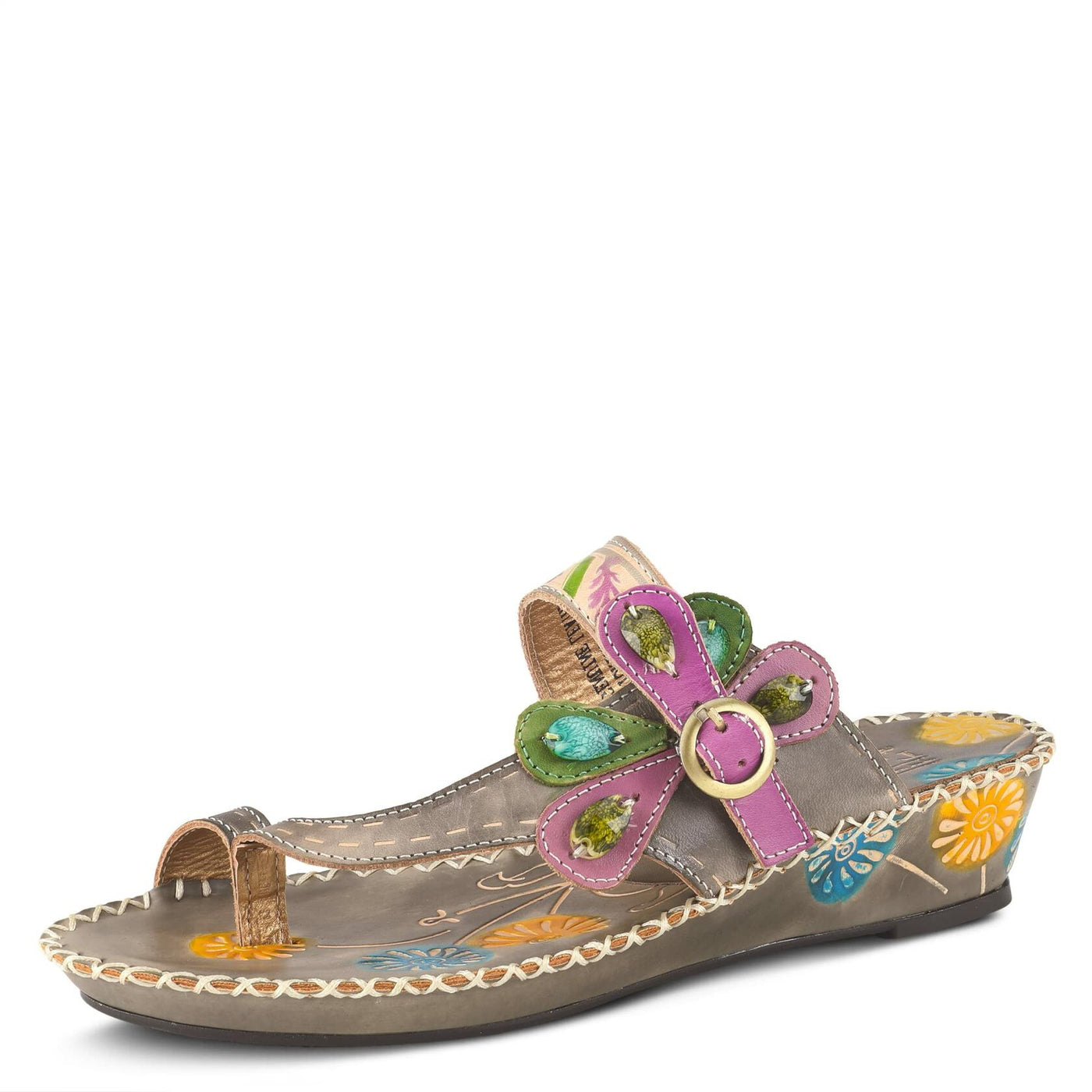 Spring Step L`Artiste Women's Santorini Slide Sandal Gray EU 35 / US 5