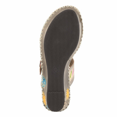 Spring Step L`Artiste Women's Santorini Slide Sandal Gray EU 35 / US 5