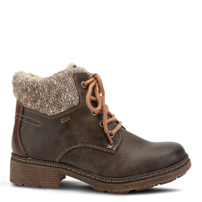 Spring Step Relife Marylee Combat Boots for Women - Ladies Ankle Boots with Metal Zipper - Waterproof Womens Boots for Outdoor - EU Size 36 Brown